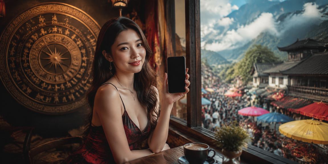 Người chơi thư giãn tại Sapa với tách cà phê và điện thoại, trải nghiệm casino mobile có trách nhiệm